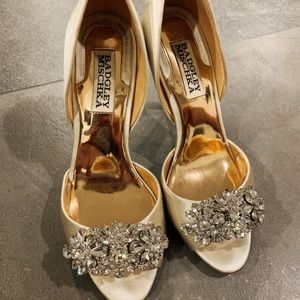 BADGLEY MISCHKA Giana Open Toe D-orsay, Size 5.5